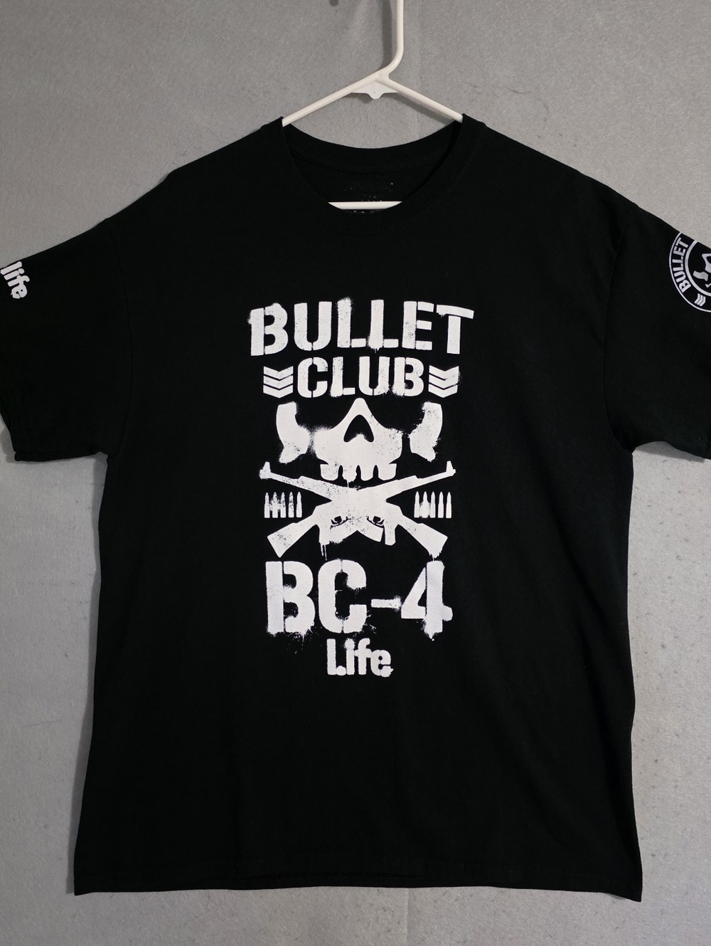 Bullet Club Mens BC 4 Life NJPW Wrestling T Shirt Size Large